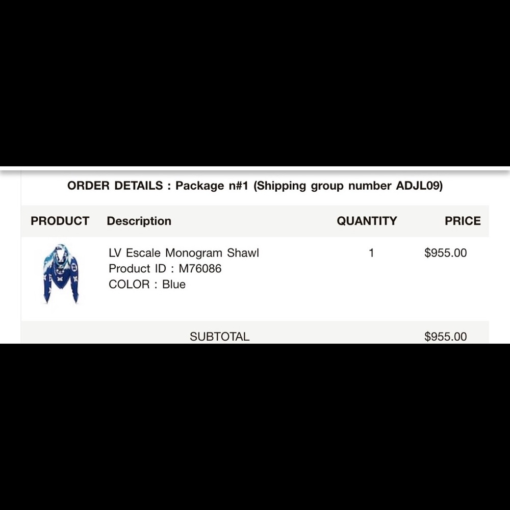 Blue and white Louis Vuitton scarf only worn once. Asking for 550 OBO/